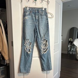 American Eagle Outfitters Blue Flare Wide Leg Jeans